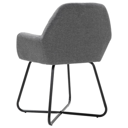 vidaXL Esszimmerstühle 6 Stk. Dunkelgrau Stoff
