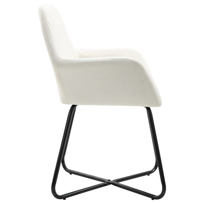 vidaXL Esszimmerstühle 6 Stk. Creme Stoff