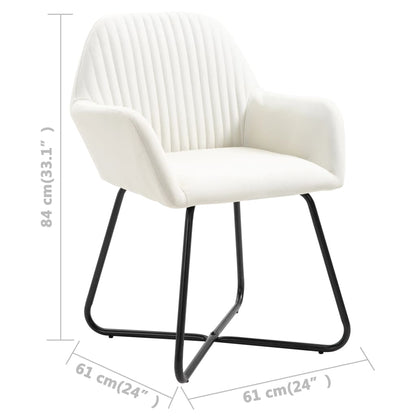 vidaXL Esszimmerstühle 6 Stk. Creme Stoff
