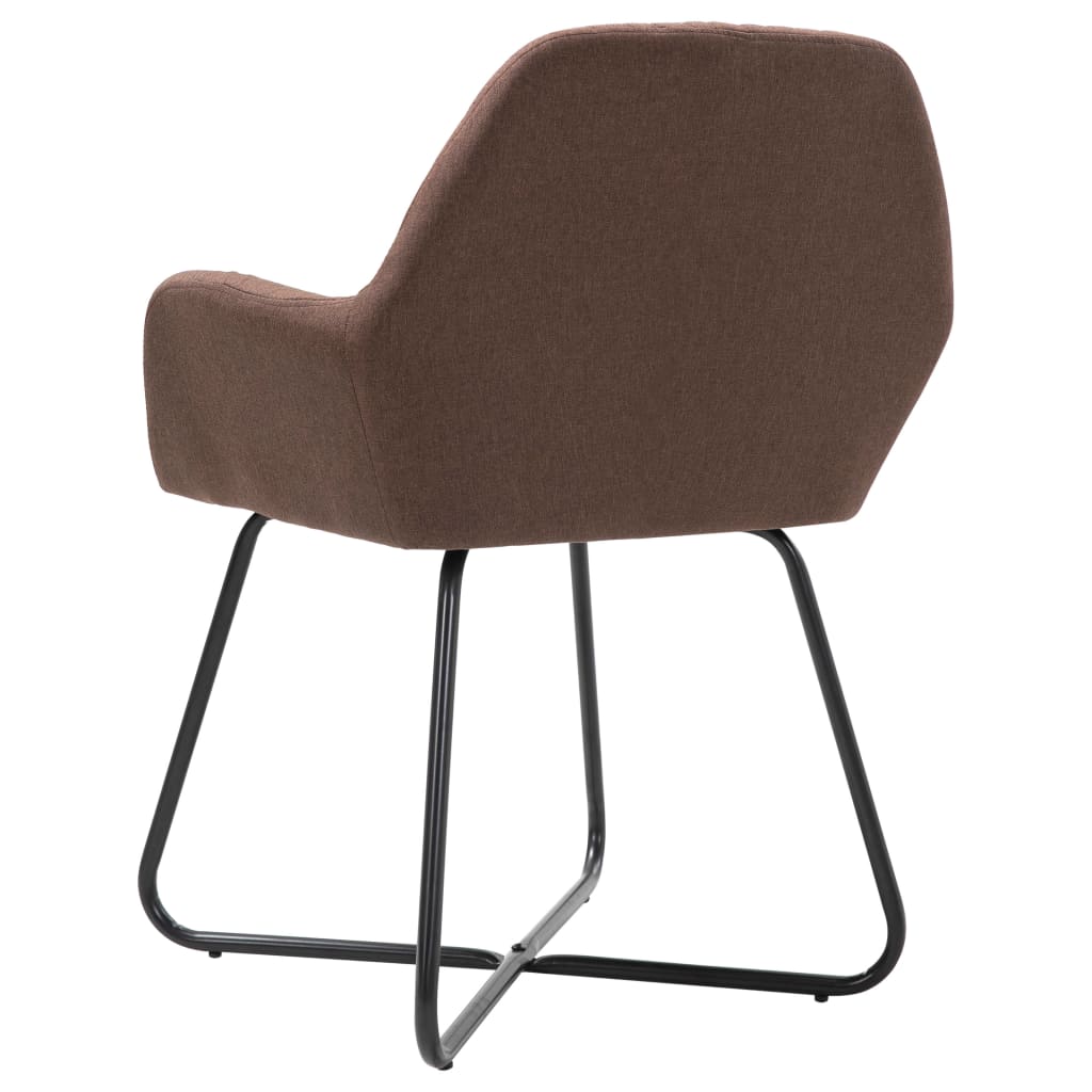 vidaXL Esszimmerstühle 4 Stk. Braun Stoff