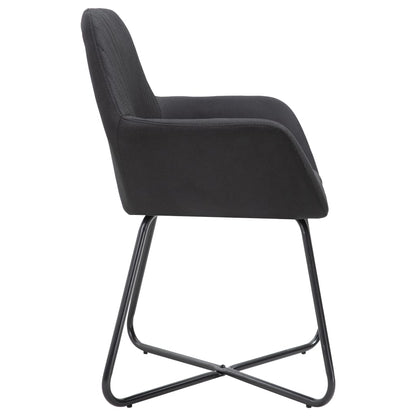 vidaXL Esszimmerstühle 4 Stk. Schwarz Stoff