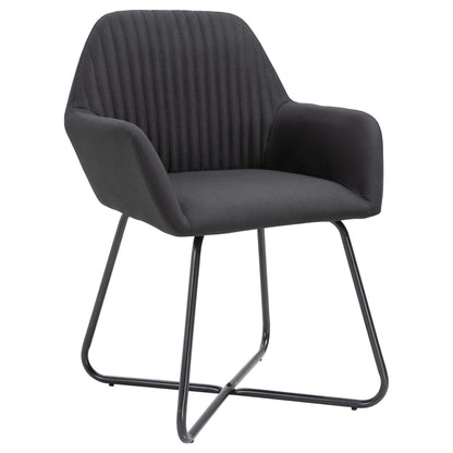 vidaXL Esszimmerstühle 6 Stk. Schwarz Stoff