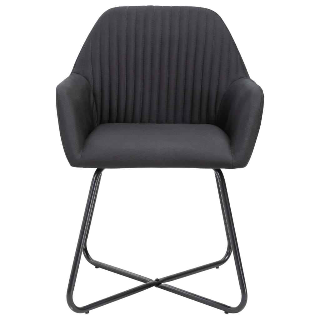 vidaXL Esszimmerstühle 6 Stk. Schwarz Stoff