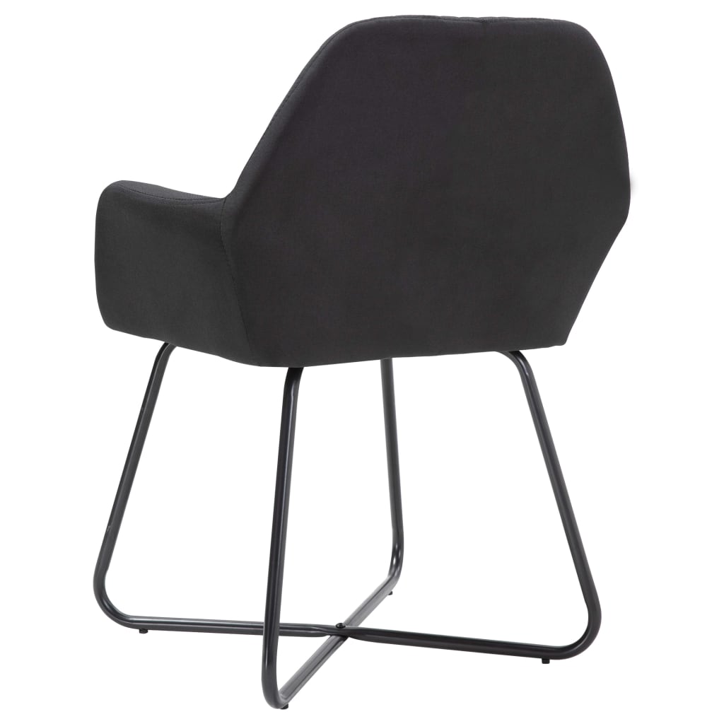 vidaXL Esszimmerstühle 6 Stk. Schwarz Stoff