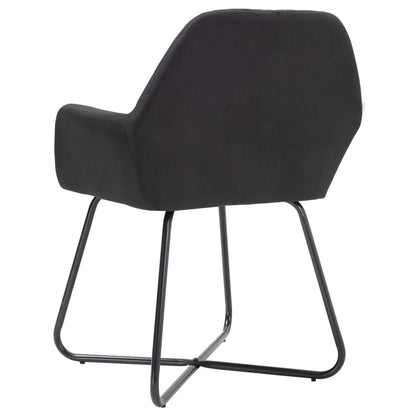 vidaXL Esszimmerstühle 6 Stk. Schwarz Stoff