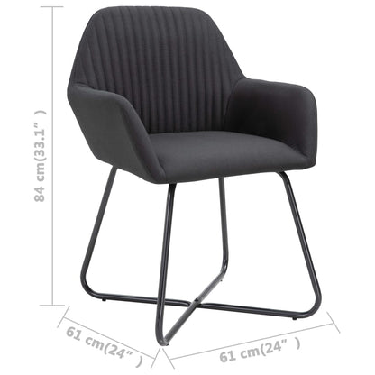 vidaXL Esszimmerstühle 6 Stk. Schwarz Stoff