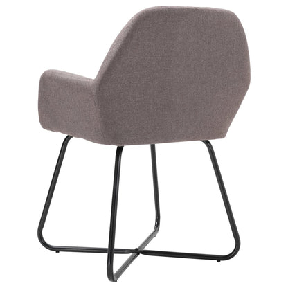 vidaXL Esszimmerstühle 6 Stk. Taupe Stoff