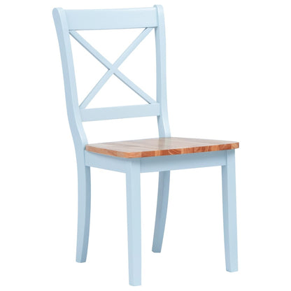 vidaXL Esszimmerstühle 6 Stk Grau Helles Holz Massivholz Kautschukbaum