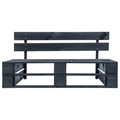vidaXL Canapé de jardin en palettes avec coussins gris Bois de pin