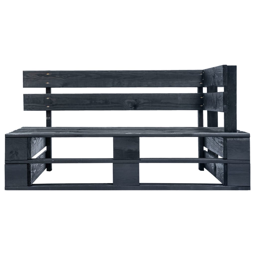vidaXL Outdoor-Sofa Paletten mit Kissen in Sandfarben Kiefernholz