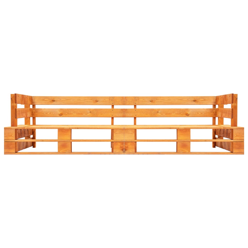 vidaXL 2-tlg. Garten-Palettensofa-Set Kissen in Rot Kiefernholz