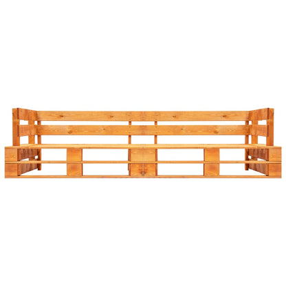 vidaXL 2-tlg. Garten-Palettensofa-Set Kissen in Rot Kiefernholz