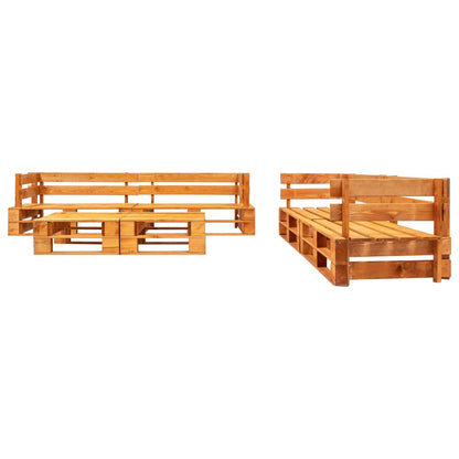 vidaXL 6-tlg. Paletten-Lounge-Set mit Kissen in Sandfarben Holz