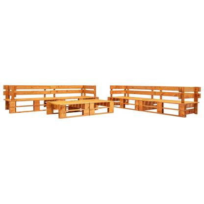 vidaXL 6-tlg. Garten-Lounge-Set aus Paletten mit Roten Kissen Holz