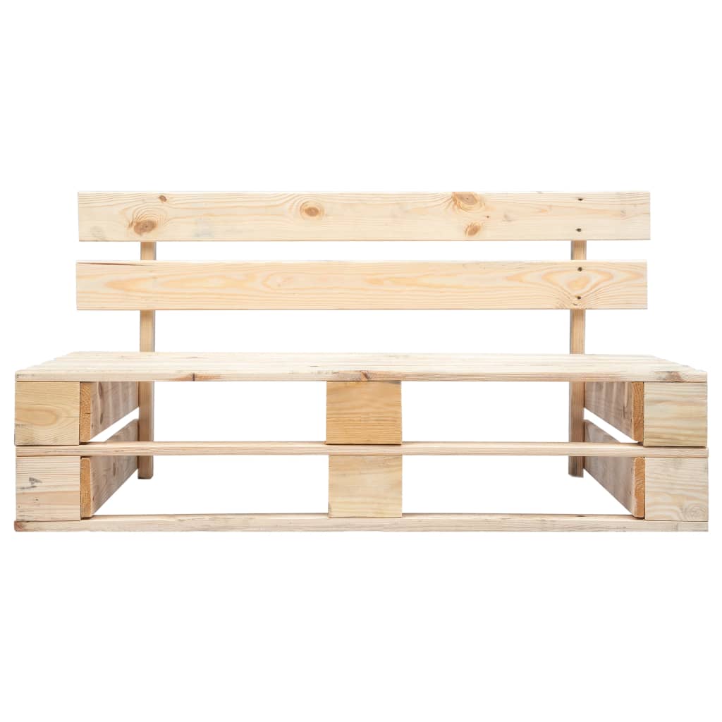 vidaXL Outdoor-Sofa Paletten mit Kissen in Sandfarben Kiefernholz