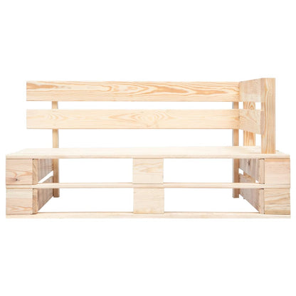 vidaXL Outdoor-Sofa Paletten mit Kissen in Sandfarben Kiefernholz