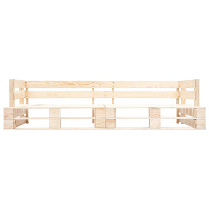vidaXL Salon de jardin 2 pcs avec coussins de palettes Sable Bois de pin