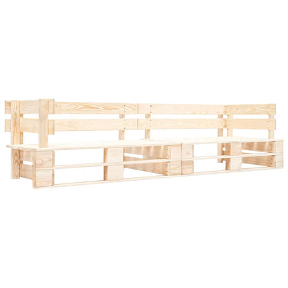 vidaXL 2-tlg. Outdoor-Sofa-Set Paletten mit Kissen in Grau Kiefernholz