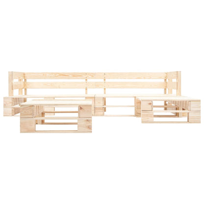 vidaXL 4-tlg. Paletten-Lounge-Set mit Kissen in Rot Holz