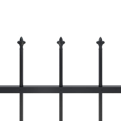 vidaXL Clôture de jardin avec lance en acier 359 x 60 cm noir