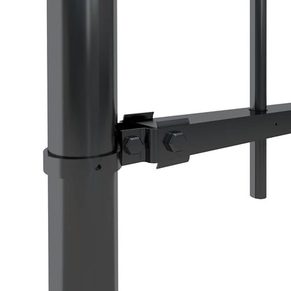 vidaXL Clôture de jardin avec lance en acier 1426 x 60 cm Noir