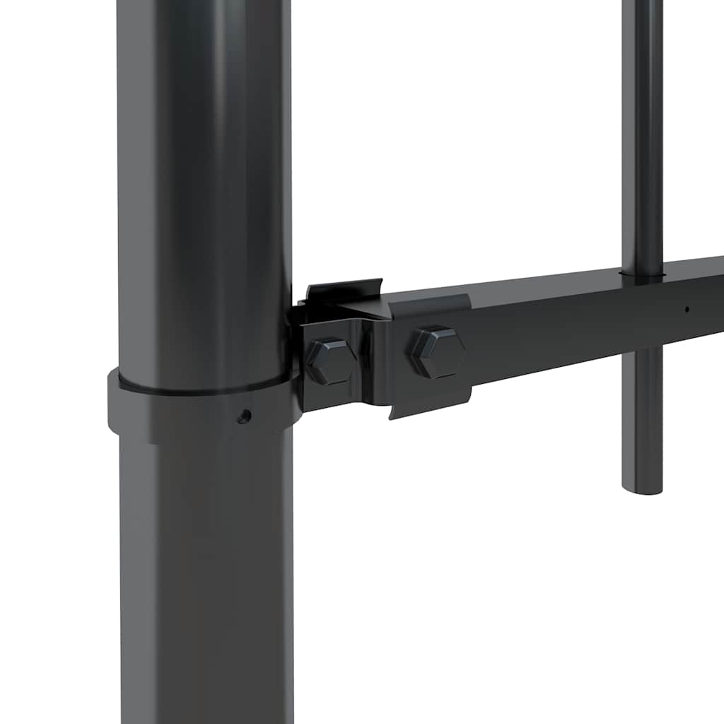 vidaXL Clôture de jardin avec pointes de lance Acier 3,4 x 1,2 m Noir