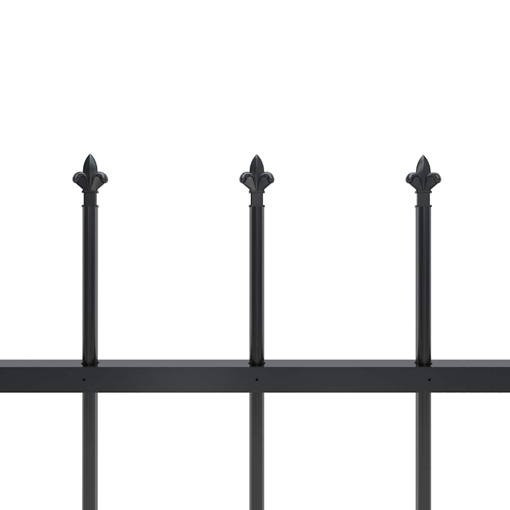 vidaXL Clôture de jardin avec pointes en acier 1248 x 150 cm Noir