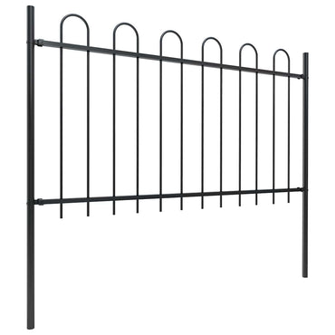 vidaXL Clôture de Jardin avec Arche Acier 714,5 x 100 cm Noir