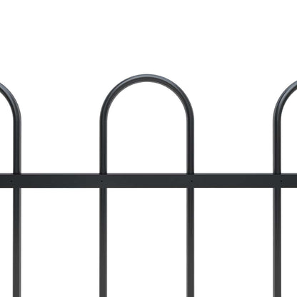 vidaXL Clôture de jardin avec arche en acier 359 x 150 cm Noir