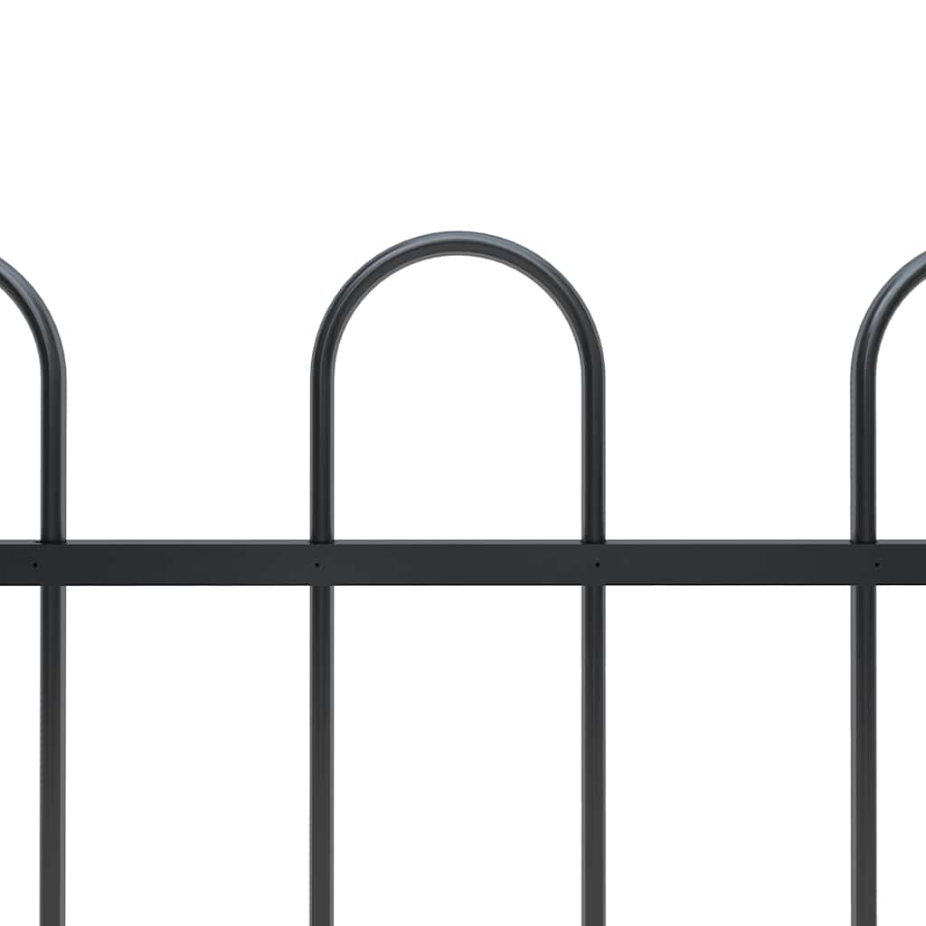 vidaXL Clôture de jardin avec arche en acier 1070 x 150 cm Noir