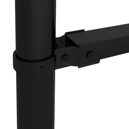 vidaXL Gartenzaun mit Speerspitze Stahl 714,5 x 175 cm Schwarz