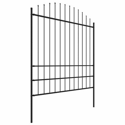 vidaXL Gartenzaun mit Speerspitze Stahl 1781,5 x 200 cm Schwarz