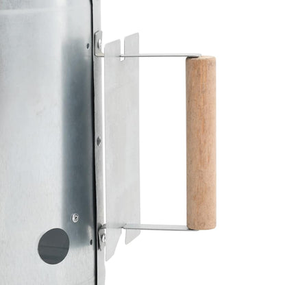 Anzündkamin für Holzkohlegrill Verzinkter Stahl