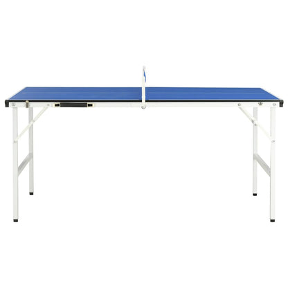 vidaXL 5-Fuß-Ping-Pong-Tisch mit Netz 152 x 76 x 66 cm Blau