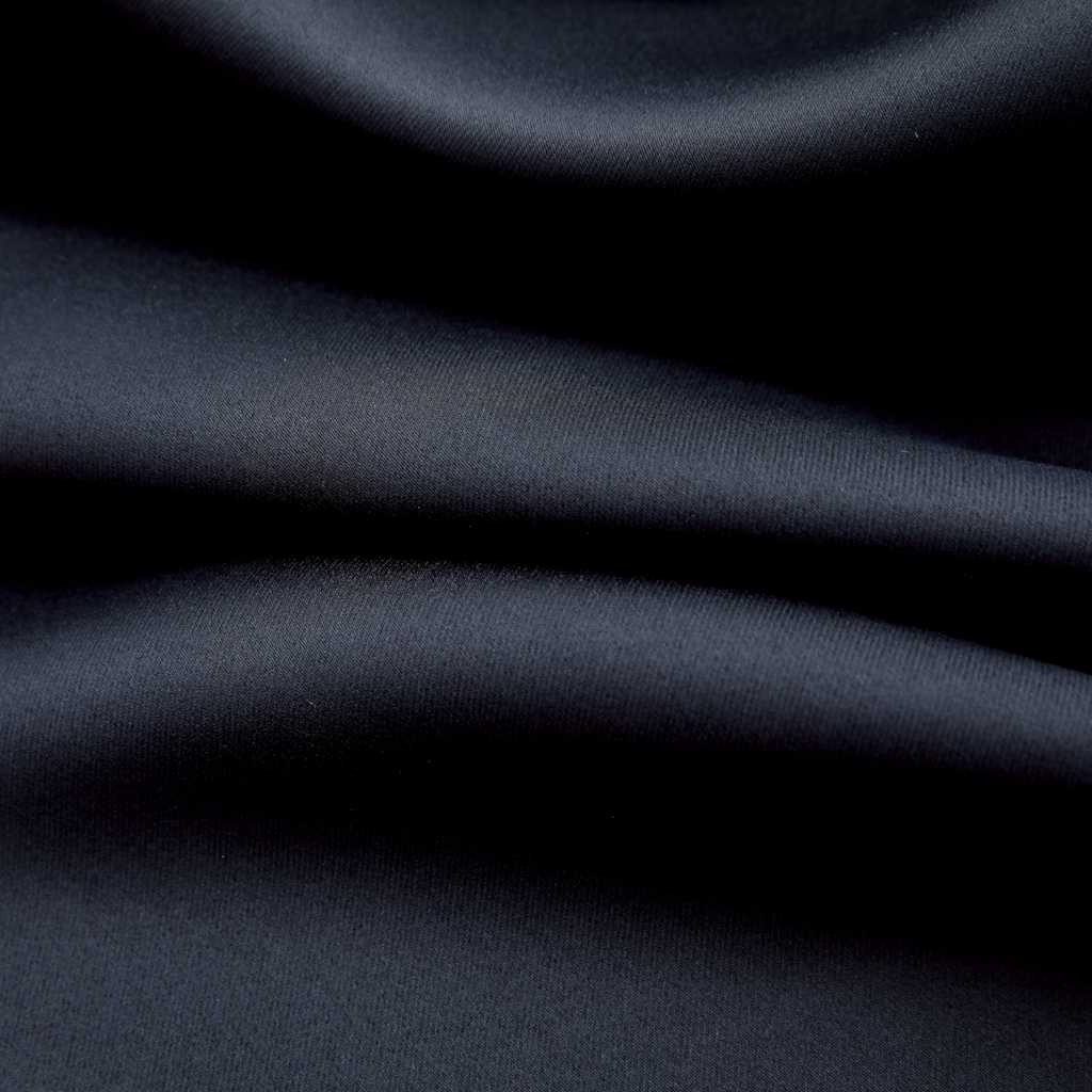 vidaXL Rideaux occultants à œillets 2 pcs Noir 140x245 cm