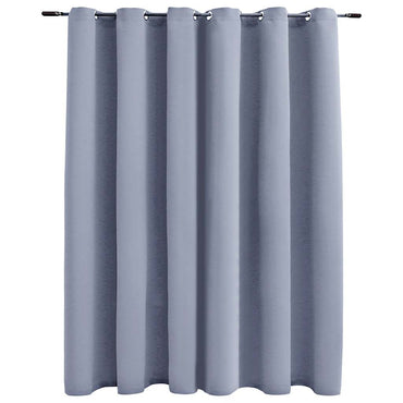 vidaXL Rideau occultant à œillets métalliques Gris 290 x 245 cm