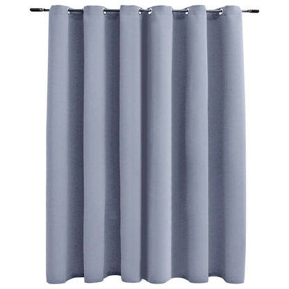 vidaXL Rideau occultant à œillets métalliques Gris 290 x 245 cm