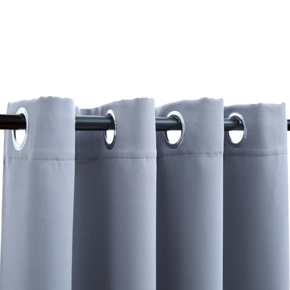 vidaXL Rideau occultant à œillets métalliques Gris 290 x 245 cm