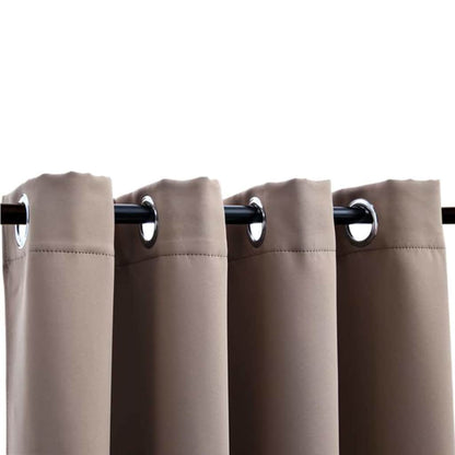 vidaXL Rideaux occultants avec œillets 2 pcs Taupe 140x225 cm