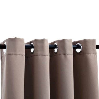 vidaXL Rideaux occultants à œillets 2 pcs Taupe 140x245 cm