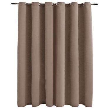 vidaXL Rideau occultant à œillets Métal Taupe 290 x 245 cm