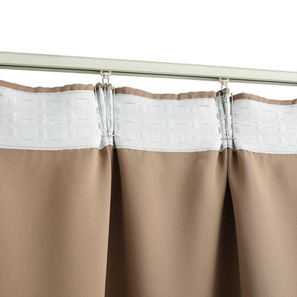 vidaXL Rideaux occultants avec crochets 2 pcs Taupe 140x225cm
