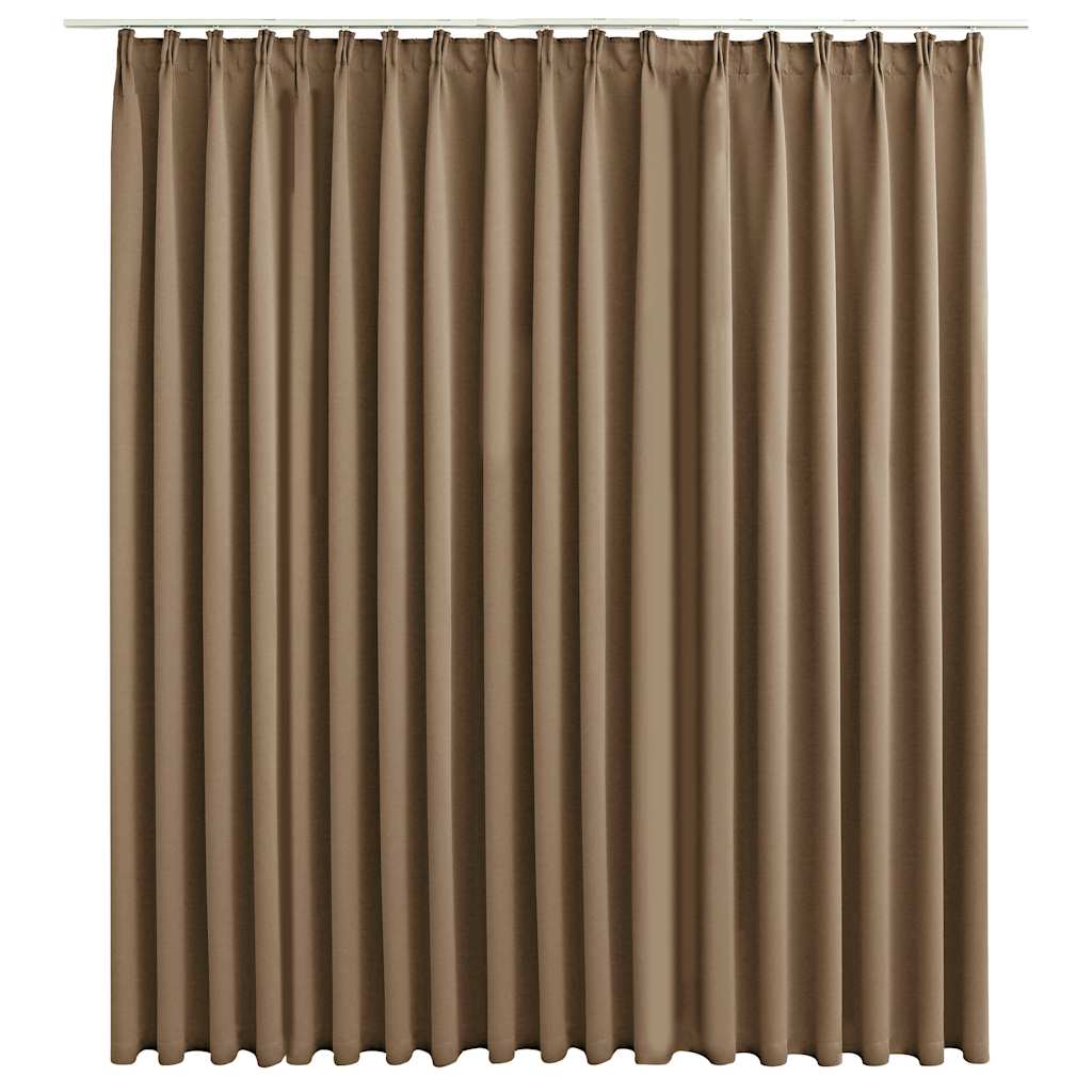 vidaXL Rideau occultant avec crochets Taupe 290 x 245 cm