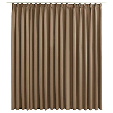 vidaXL Rideau occultant avec crochets Taupe 290 x 245 cm