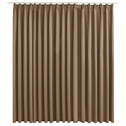 vidaXL Rideau occultant avec crochets Taupe 290 x 245 cm