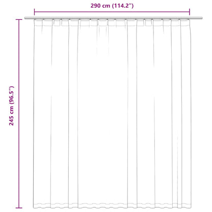 vidaXL Rideau occultant avec crochets Taupe 290 x 245 cm