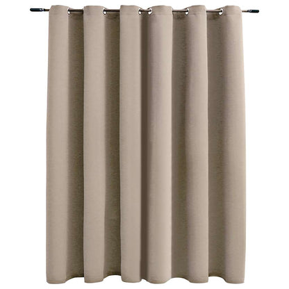 vidaXL Rideau occultant à œillets métalliques Beige 290 x 245 cm