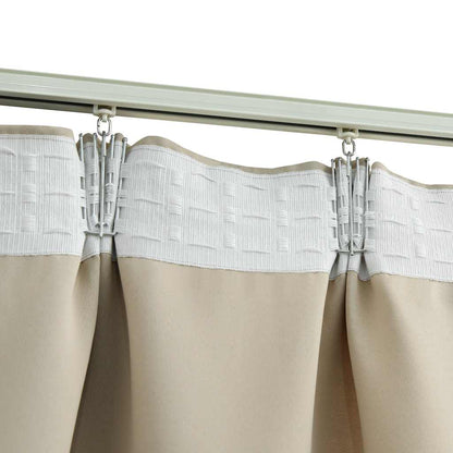 vidaXL Verdunkelungsvorhänge mit Haken 2 Stk. Beige 140x245cm