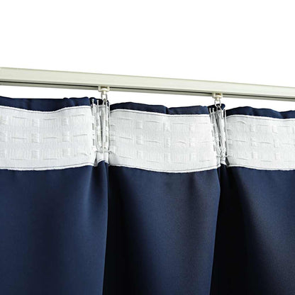 vidaXL Rideaux occultants avec crochets 2 pcs Bleu 140x245 cm