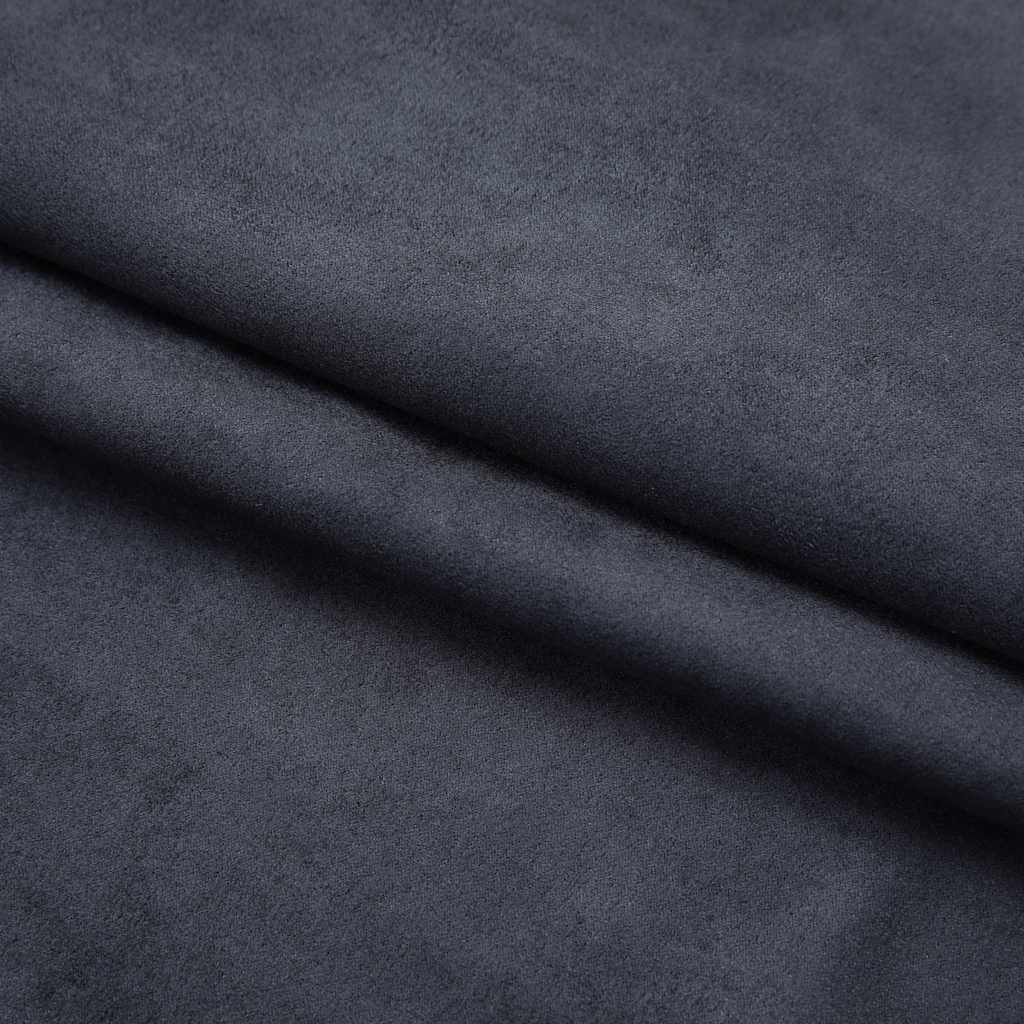 vidaXL Rideaux occultants avec crochets 2 pcs Anthracite 140x245 cm
